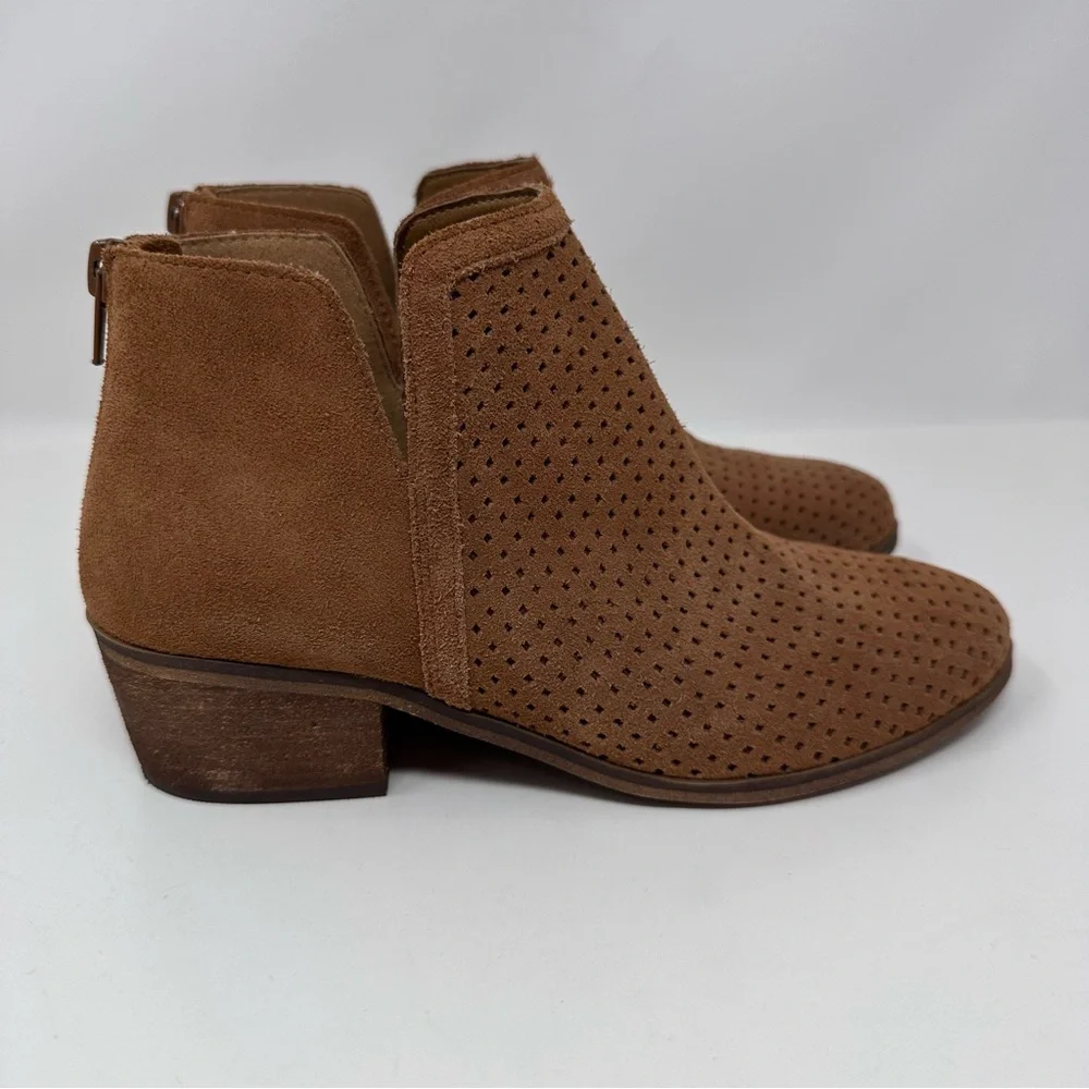 Nordstrom Susina Blakely Suede Leather Ankle Boots Brown Size 6.5